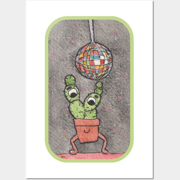 Disco Dancing Cactus Wall Art by HFGJewels